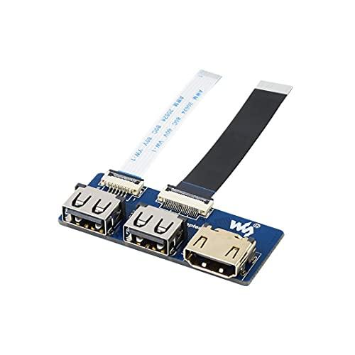 USB HDMI Adapter For Waveshare CM4-IO-BASE, Adapting FFC Connector To Standard Connector as DHMI and USB 2.0