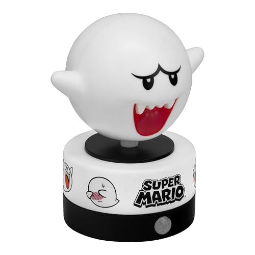 Paladone Super Mario Boo - Luce notturna con sensore di movimento, con licenza ufficiale Nintendo, lampada LED e allarme di sicurezza per la camera dei bambini, adolescenti, casa, idea regalo