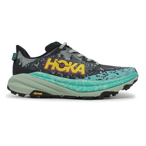 HOKA ONE ONE - Sneaker da donna Speedgoat 6, Nero/Aloe Vera, 37 EU