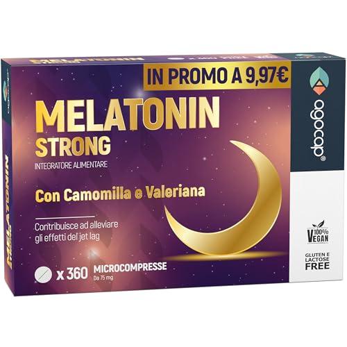 Melatonina per dormire, 360 microcompresse 12 MESI FORMATO POCKET. Melatonina forte, 1 mg. Integratori per dormire, regola il ciclo Sonno-Veglia. Melatonina Pura, riduce i sintomi del Jet Lag. Agocap