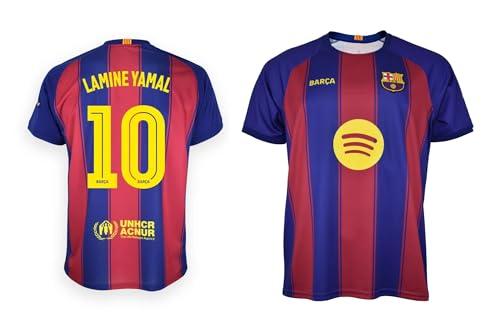 FCB FC Barcelona Maglia per Bambini LAMINE YAMAL 1ª Squadra 25/26 Replica Ufficiale – Design Blaugrana Bambino con Nome e Numero (FR/ES, Età, 10 anni, Regular, Rosso e Blu)