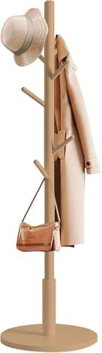 edihome, Appendiabiti da Terra, in Legno, Attaccapanni, per Abiti, 8 Ganci, 172 x 38 x 38 cm, per Ingresso, Corridoio o Camera da Letto (Legno)
