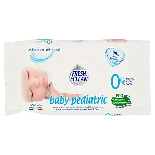 Fresh & Clean Baby Pediatric Salviettine, 72 Pezzi