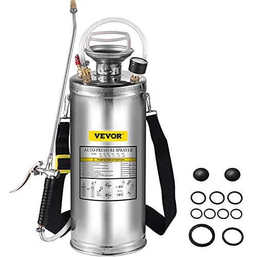 VEVOR 8L Spruzzatore INOX Giardino Nebulizzatore per Giardinaggio Domestico e Pulizia a Pavimento Adatto alle esigenze attuali dell'industria, dell'agricoltura, del commercio, della medicina ecc