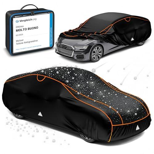 WALSER telo antigrandine per auto, Perma Protect, prodotto Molto Buono* copertura per auto antigrandine, certificato dal TÜV Austria* telo protettivo idrorepellente Copriauto Misura 3 nero
