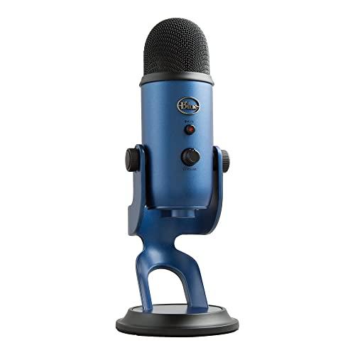 Blue Yeti Microfono USB per Registrazione, Streaming, Gaming, Podcasting su PC e Mac, Mic a Condensatore per Laptop o Computer, Effetti Blue VO!CE, Stand Regolabile, Plug and Play - Blu