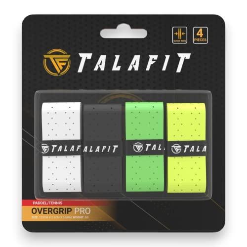 TALAFIT Overgrip PadDel Pack 4 Grip Padel - Padel overgrip Impugnatura Pala Padel - Perforata - Overgrip Padel - Grip Tennis (Multi)