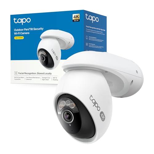 Tapo C560WS 4K 8MP Telecamera Wi-Fi Esterno Pan/Tilt, Smart AI, 360° Visuale, Visione Notturna a Colori Starlight, IP66, Allarme Sonoro e Luminoso, Wi-Fi 6 e Ethernet, Supporta MicroSD fino a 512 GB