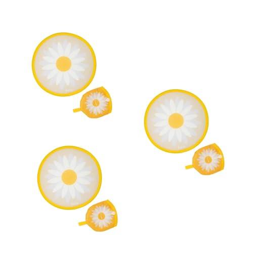 Fisura – Ventaglio rotondo pieghevole. Ventilatore portatile pieghevole originale. Frisbee pieghevole. Ventaglio portatile per feste. 20 cm. (Margarita, 3 unità)