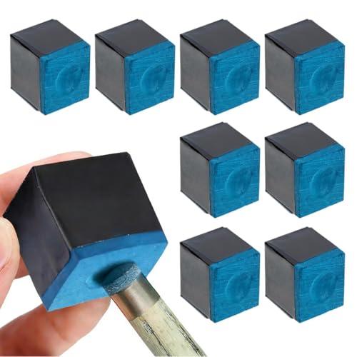 PBAHAUP Scatola da Gesso Biliardo con 8 Pezzi, Gessetti Professionali per Stecche ad Alta Aderenza e Lunga Durata, Set Completo per Appassionati e Tornei