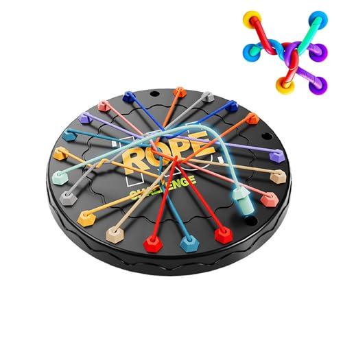 Brainy Knots Rope Challenge Game, Gioco da Tavolo di Strategia per Districare i Nodi, Giocos Logica con la Corda, Gioco di Puzzle per Smistare le Corde Intrecciate per Bambini dai 3 Anni in su