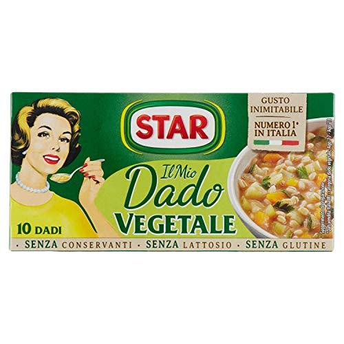 STAR il Mio Dado Vegetale con 9 verdure, 10 Dadi, 100 gr, senza conservanti, senza lattosio e senza glutine. Ottimo insaporitore per i piatti a base di verdura e pesce
