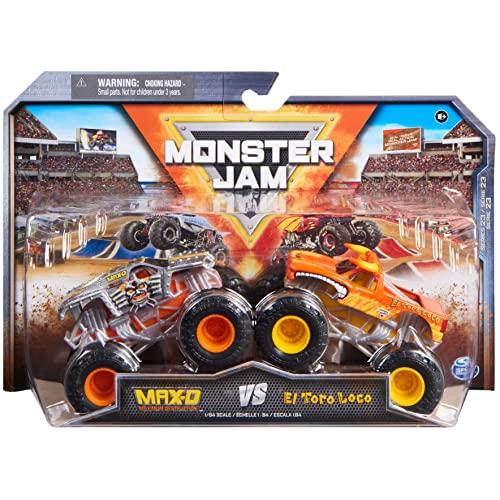 Monster Jam - Confezione da due originali con Max-D e El Toro Loco – Autentici Monster Trucks in scala 1:64