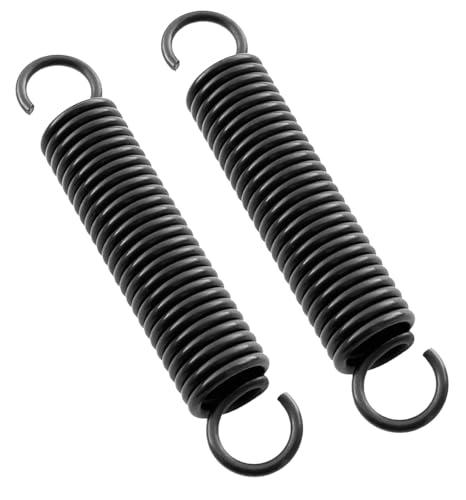 Veiken 2 molle di estensione in acciaio da 100 mm. Diametro della molla: 18 mm. Spessore del filo 2,5 mm. 2 molle nere a trazione a doppio gancio. Tenditori forti ed estensibili
