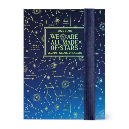 Legami - Agenda Settimanale Fotografica Mini 2026, Stars, 12 Mesi, Rubrica Inclusa, Chiusura con Elastico, Diario da Gennaio 2026 a Dicembre 2026, in Carta FSC Certificata, 8x11 cm