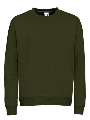 CHEMAGLIETTE! Felpa Uomo Girocollo - Maglia Tuta Felpata Cotone, Felpe da Lavoro Maglie Senza Cappuccio Tinta Unita Stampabili, Polsini in Costina Basic Crew Neck