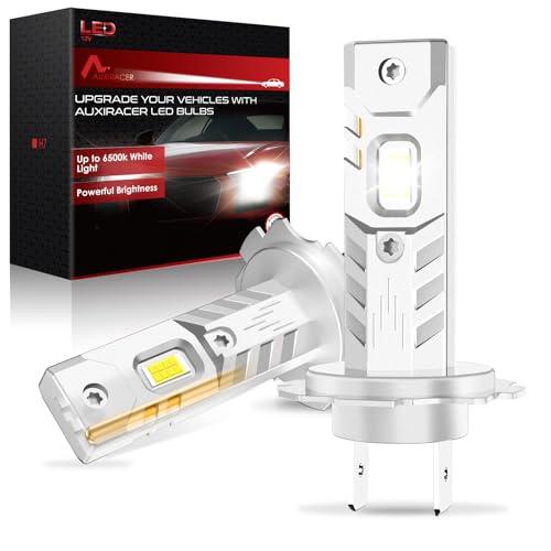 AUXIRACER H7 LED, 30000LM 6500K Bianco Freddo, Lampadine H7 LED 500% Luminosità, Dimensioni Mini 1:1, Plug and Play, Per Fari Auto e Moto, Pacco da 2
