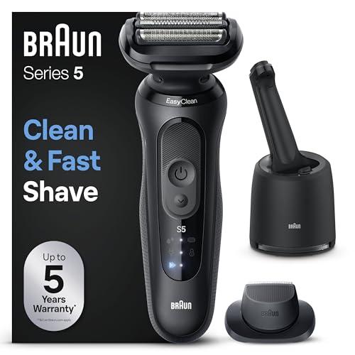 Braun Rasoio Elettrico, Series 5, Con Stazione SmartCare, Accessori EasyClick, 52-N7200cc, Nero