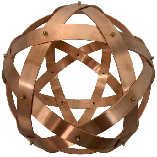 Genesa Pentasfera Rame 32cm di diametro, fasce larghe 30mm e spesse 2mm, fissate con dadi ciechi in ottone.