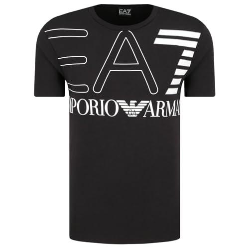 Emporio Armani Maglietta T-Shirt Uomo EA7 6GPT11 PJ02Z, Manica Corta, Girocollo (Nero, XL)
