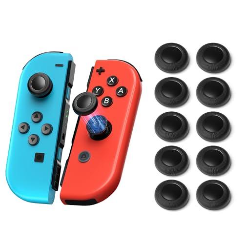 10 tappi Joystick per Nintendo Switch - Antiscivolo - Texture laser - Resistenti all'usura - Accessori per controller Switch/OLED/Lite
