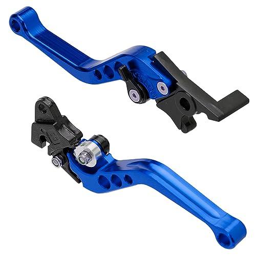 MOCNT 1 Paio Leve Frizione Freno Moto 22mm Motociclo Leva Maniglia Pompa Freno regolabile CNC Alluminio Maniglia Leva del Freno Tamburo Leva del Freno Disco Scooter Blu