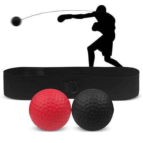 Rseuphiee Palla da Boxe, Palla da Allenamento Boxe, 2 Diverse Palle da Boxe, 1 Fascia Regolabile, Boxe Allenamento, per Controllo di velocità, Precisione, Forza e Formazione di Coordinazione Occhi