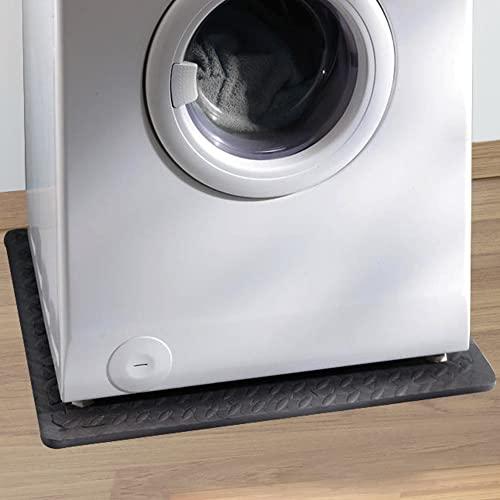OLIVO.shop | GYMMY Tappeto antivibrazione lavatrice, tappeto antiscivolo lavatrice, tappeto sotto lavatrice antiurto e anti rumore in schiuma eva, 1 pz 60x60 cm Nero