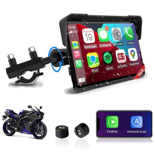 Jansite Carplay Moto Android Auto con TPMS Sistema, 7