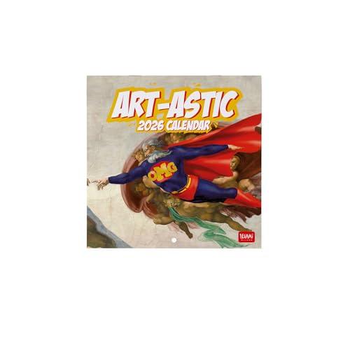 Legami - Calendario da Parete 2026, The Art Of Fun, Calendario da Muro Piccolo, 12 Mesi e Planner Annuale, in 6 Lingue, Spazio per Note, Segni Zodiacali, Festività Internazionali, 18 x 18 cm