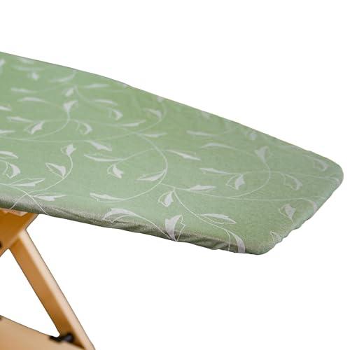 Copertina per Asse da Stiro, Compatibile con Foppapedretti, Colore Argento/Verde, Ricambio Elastico, Tessuto 100% Cotone, 115 x 63 cm, Made in Italy