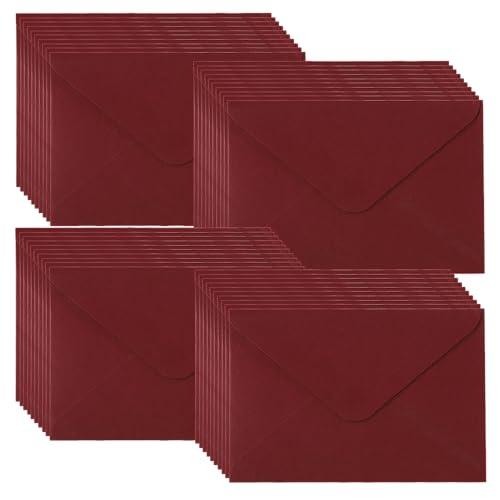 WYAN Buste di Carta Kraft-40 Pezzi 15.7 * 10.7cm bordeaux Busta ribaltabile classica,per Biglietto Auguri,Inviti Matrimonio e Compleanno(Carta e Colla non Incluse)