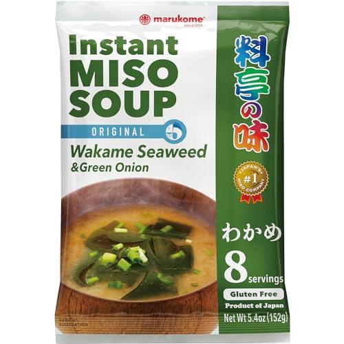 Marukome Zuppa di miso istantanea Ryoutei-No-Aji con alghe Wakame 156g