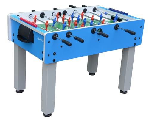 NG Biliardi - Calcio Balilla GLAUCO - Professionale con Vetro Temperato - Aste Telescopiche