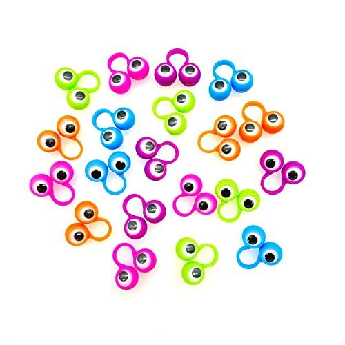 JZK 20 X Colorato Giocattolo Dito Occhio Google, Occhio Dito Burattino Borsa Favore Giocattolo Per Bambini Compleanno Festa Di Halloween