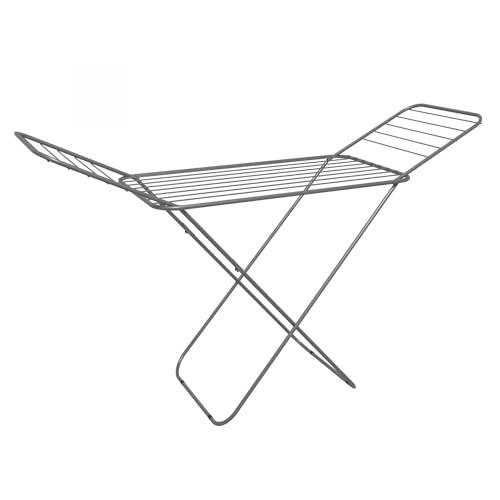 Leonardo Fai Da Te - Stendibiancheria Da Pavimento 18 Metri - Stendibiancheria Plus - Piedi Antiscivolo - Pieghevole Salvaspazio - In Acciaio - Ideale per interno ed esterno