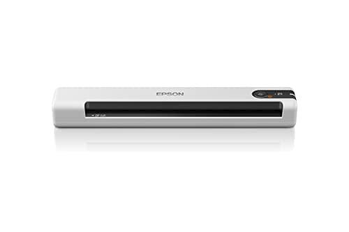Epson Workforce DS-70 scanner A4 portatile USB, velocità 5,5 sec a pagina in b/n e colore, peso di soli 270 gr, Supporta la Scansione di Supporti Plastificati, Bianco