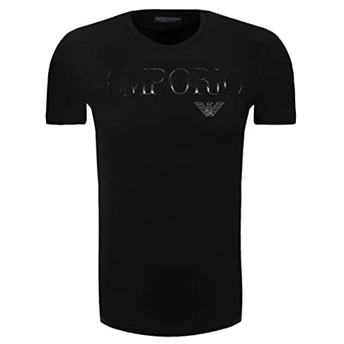 Emporio Armani Maglietta Uomo 110810 CC716, T-Shirt Manica Corta, Girocollo, Veste Aderente (Nero, S)