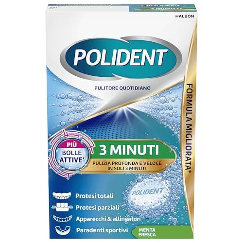 Polident 3 Minuti, Pulitore Quotidiano per Igiene della Protesi Dentale, Pulizia Profonda, 36 Compresse