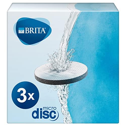 BRITA Filtri MicroDisc per Bottiglia e Borraccia Filtrante per acqua - incl. 3 Filtri per la riduzione di cloro, PFAS*, erbicidi, pesticidi e impurità
