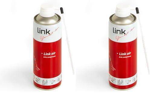 Link SP30 Bomboletta LINK AIR. Spray aria compressa per la pulizia di Tastiere, Computer ed accessori (IL PIU' VENDUTO DI LINK, PRODOTTI PER LA PULIZIA)