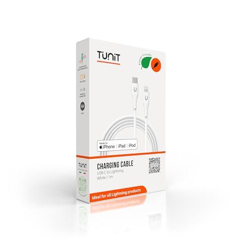 Cavo di ricarica e trasferimento Tunit USB-C/Lightning 1m bianco