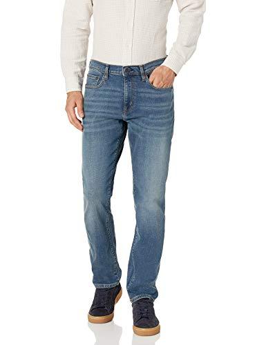 Amazon Essentials Jeans Elasticizzati con vestibilità Sportiva Uomo, Blu Medio Vintage, 33W / 30L
