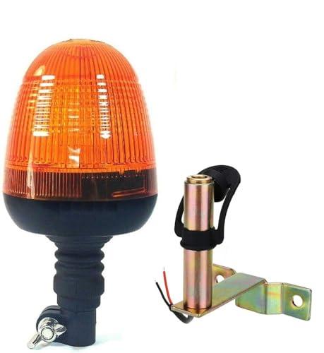 Flexzon - Faro lampeggiante di avviso ambra LED & Staffa per Trattori e Veicoli Agricoli #C