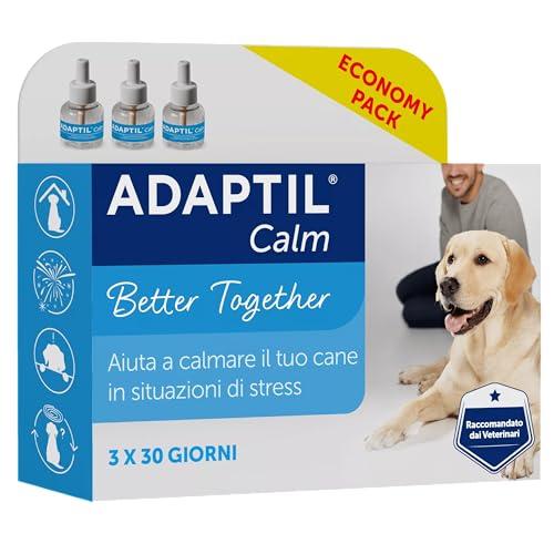 ADAPTIL® Calm – Ricarica 3 x 48 ml - Calmante per Cani, Feromoni Tranquillanti Antistress per Cani Iperattivi, Ansiosi, Rilassamento per Cani Momenti Stressanti