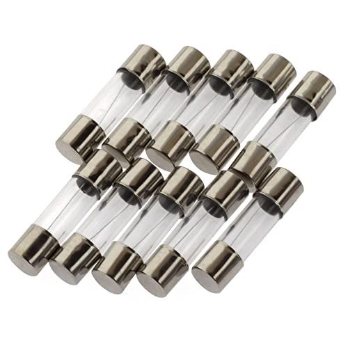 SeKi - Fusibili di precisione da 0,5 A (500 mA), 5 x 20 mm, ad attivazione lenta, confezione da 10, fusibili in vetro, 250 V