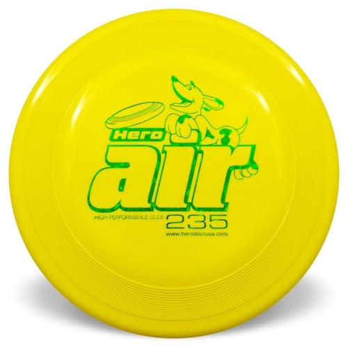 Hero Disc USA Hero Air 235 - Frisbee per cani, giocattolo per cani e frisbee per animali domestici, leggero disco volante per cani (giallo)