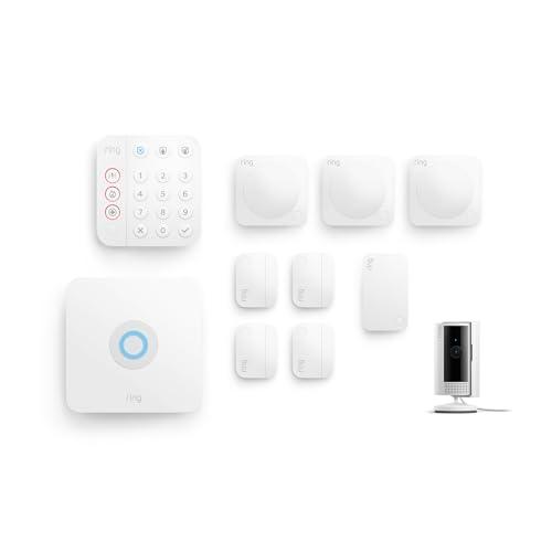 Kit Ring Alarm L + videocamera interna (Indoor Camera 2ª gen.) | Sistema di allarme per la sicurezza della tua casa con abbonamento Ring Home (venduto separatamente)