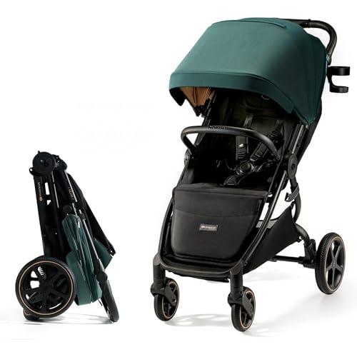 Kinderkraft MITZY Buggy fino a 22 kg, Passeggino Reclinabile, Carrozzina, Leggero, Facilmente Pieghevole, Schienale e Poggiapiedi Regolabili, Posizione Sdraiata, Ideale per I Viaggi, Verde