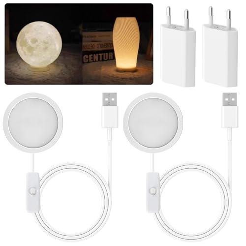 Kit di 2 lampadine a LED per stampante 3D Bambu Lab A1/A1mini/P1S/P1P/X1C, 3 W Bambuolab 3D accessori per stampanti creative, kit di luci a LED fai da te, modelli di luce notturna 3D, accessori per